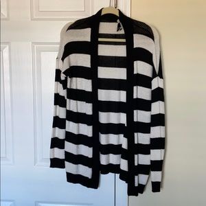 Striped Open Cardigan